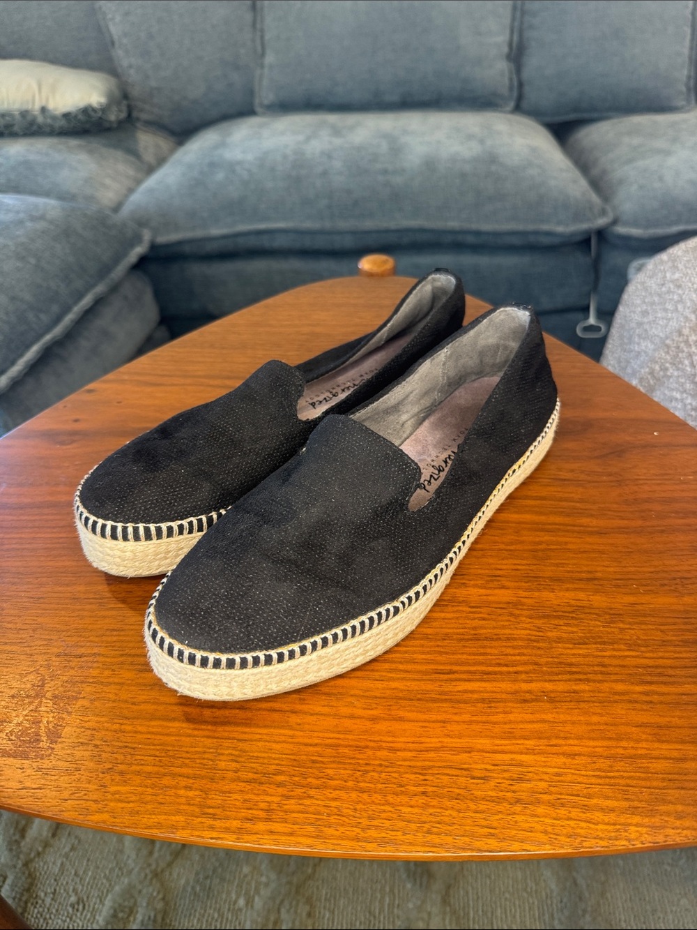Dr. Scholl's Black Espadrille Slip On Flats Woman’s Size 9 Comfortable Shoes